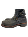 【中古】CHIPPEWA◆エンジニアブーツ/--/BLK【シューズ】