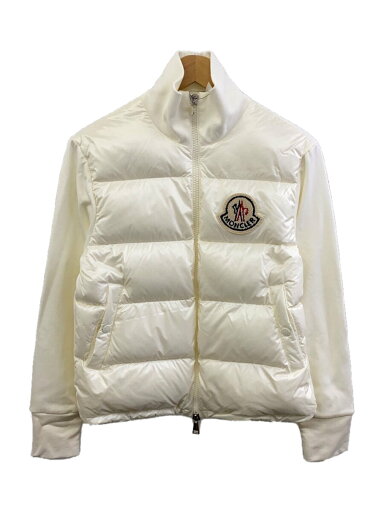 【中古】MONCLER◆ダウンジャケット/XS/ナイロン/WHT/無地【レディースウェア】 【中古】MONCLER◆ダウンジャケット/XS/ナイロン/WHT/無地【レディースウェア】