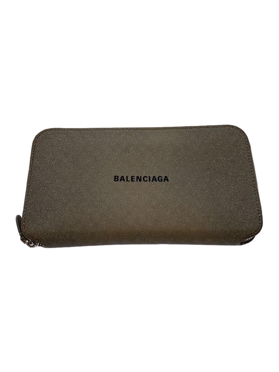 【中古】BALENCIAGA◆長財布/シルバー/レディース【服飾雑貨他】