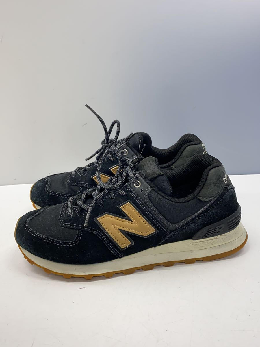 【中古】NEW BALANCE◆574/ローカットスニーカー/24cm/BLK/WL574CLB//【シューズ】