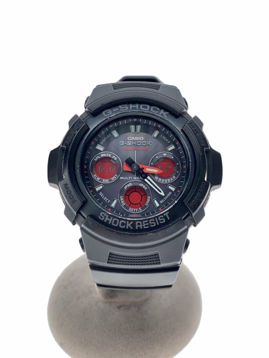 【中古】CASIO◆ソーラー腕時計・G-SHOCK/デジアナ/BLK/BLK【服飾雑貨他】