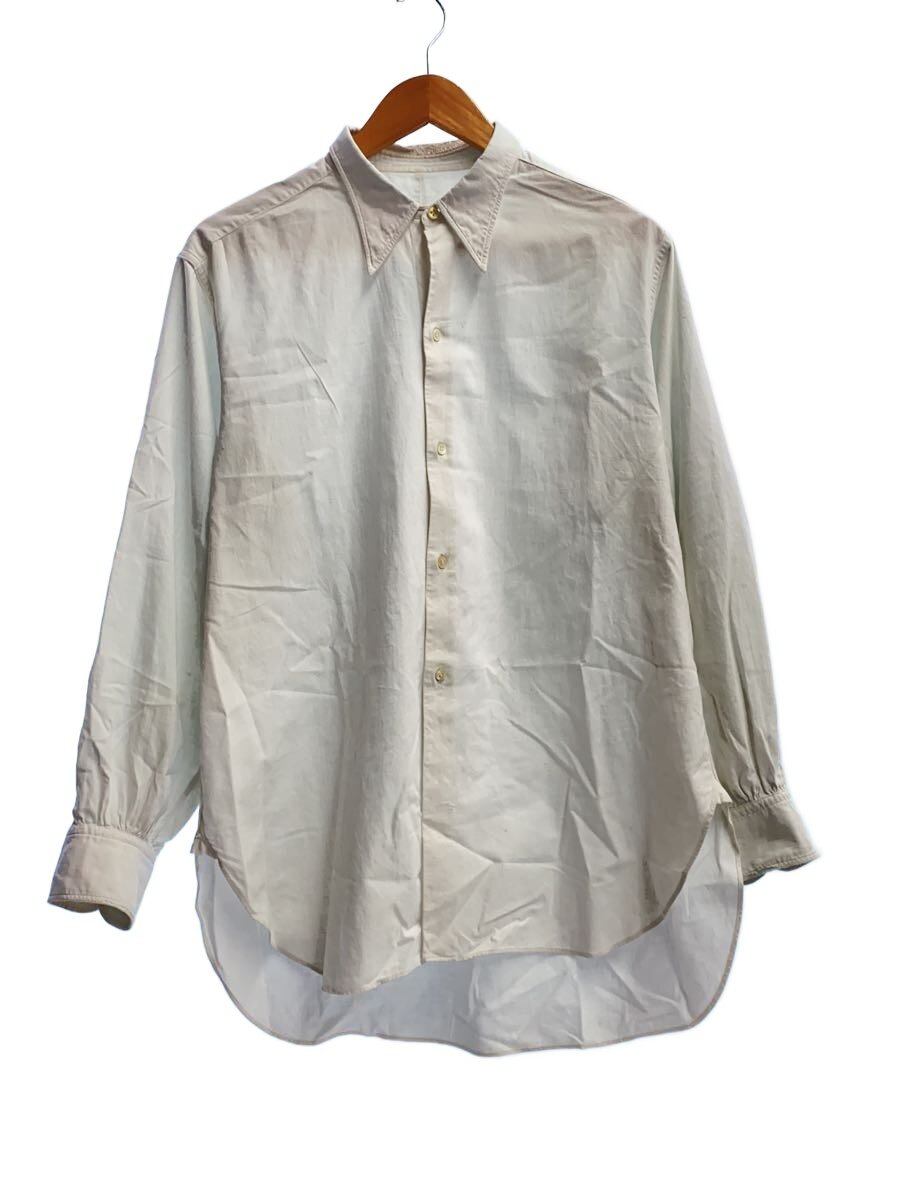 【中古】30s~40s/マチ付き/43/メティス/長袖シャツ/WHT【メンズウェア】