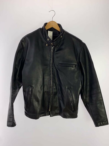 【中古】Schott◆レザージャケット・ブルゾン/40/レザー/BLK【メンズウェア】 【中古】Schott◆レザージャケット・ブルゾン/40/レザー/BLK【メンズウェア】