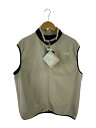 【中古】THE NORTH FACE◆WS ENRIDE VEST_ウィンドストッパーエンライドベスト/L/ポリエステル/CRM【メンズウェア】
