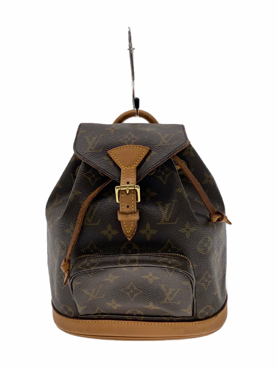 楽天2nd STREET 楽天市場店【中古】LOUIS VUITTON◆1）ミニ・モンスリ_モノグラム・キャンバス_BRW/PVC/BRW/総柄【バッグ】