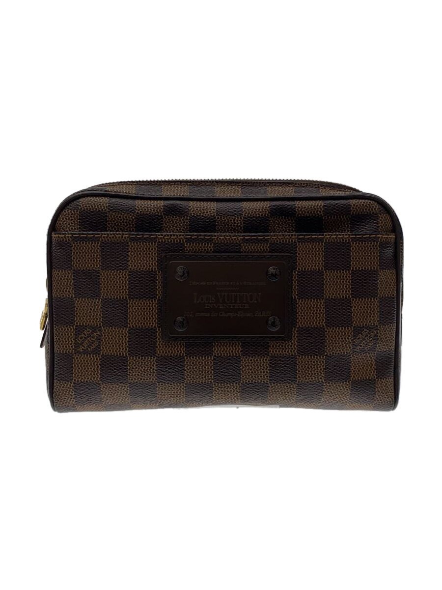 Body Bags - 【中古】LOUIS VUITTON◆バムバッグ・ブルックリン_ダミエ・エベヌ/ウエストバッグ/PVC/BRW/総柄/N41101【バッグ】