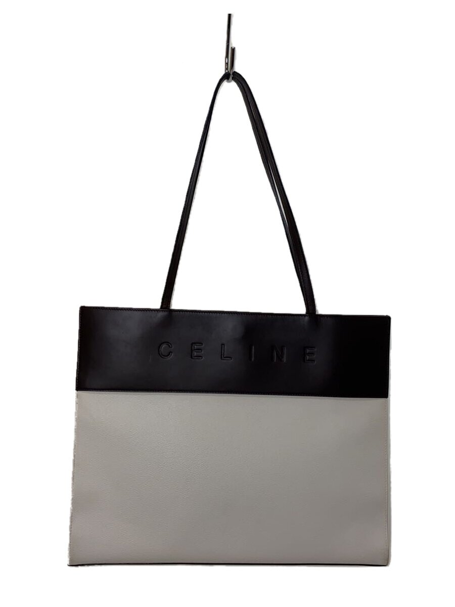 【中古】CELINE◆トートバッグ/--/WHT【バッグ】
