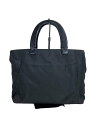 【中古】PRADA◆トートバッグ/ナイロン/BLK/無地【バッグ】