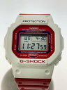 【中古】CASIO◆クォーツ腕時計/デジタル/ラバー/RED/RED/DW-5600TB【服飾雑貨他】