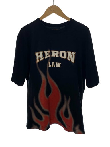 【中古】HERON PRESTON◆Tシャツ/L/コットン/ブラック/HMAA032S23JER007【メンズウェア】 【中古】HERON PRESTON◆Tシャツ/L/コットン/ブラック/HMAA032S23JER007【メンズウェア】