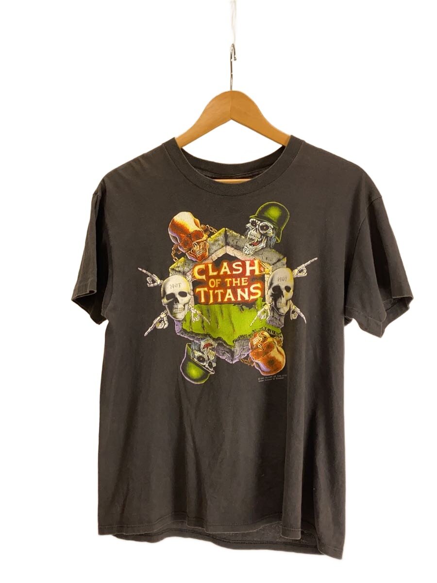 BROCKUM◆Tシャツ/L/コットン/BLK/1991/clash of titans/メタルフェス