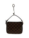 【中古】LOUIS VUITTON◆トゥールス・メイクアップ_ダミエ・エベヌ_BRW/PVC/BRW【バッグ】