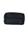 【中古】PORTER◆ブラックパターン/ショルダーバッグ/ナイロン/ネイビー【バッグ】(4)