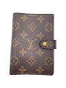 【中古】LOUIS VUITTON◆アジェンダMM_モノグラム_BRW/PVC/BRW/総柄/メンズ【服飾雑貨他】
