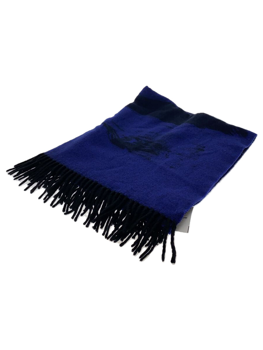【中古】Etudes◆マフラー/ウール/BLU/? NULL ?【服飾雑貨他】