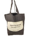 【中古】beautiful people◆トートバッグ/コットン/GRY【バッグ】(4)