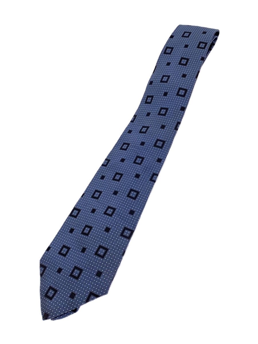 【中古】GIVENCHY◆ネクタイ/シルク/ブルー/総柄/メンズ【服飾雑貨他】