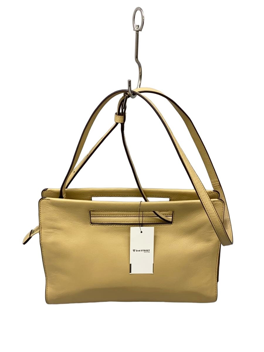 【中古】COACH◆ショルダーバッグ/レザー/BEG【バッグ】