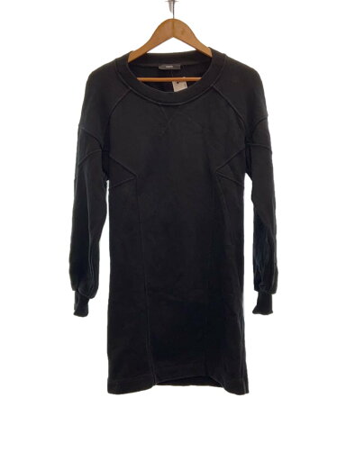 【中古】DIESEL◆長袖ワンピース/S/コットン/BLK【レディースウェア】 【中古】DIESEL◆長袖ワンピース/S/コットン/BLK【レディースウェア】