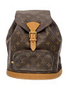 【中古】LOUIS VUITTON◆モンスリMM_モノグラム・キャンバス/PVC/BRW【バッグ】