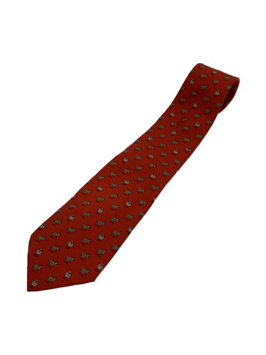 【中古】Salvatore Ferragamo◆ネクタイ/シルク/RED/総柄/メンズ【服飾雑貨他】 【中古】Salvatore Ferragamo◆ネクタイ/シルク/RED/総柄/メンズ【服飾雑貨他】