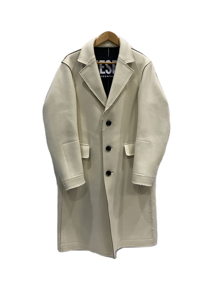 DIESEL◆コート/46/ウール/WHT/w-colbert