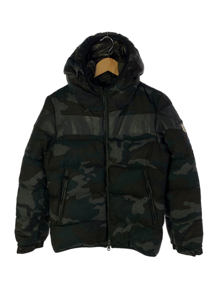【中古】MONCLER◆ERAULT/ダウンジャケット/0/ウール/カーキ/カモフラ/41318-05-57264//【メンズウェア】