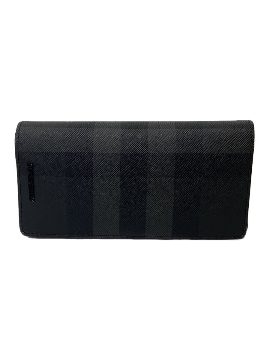 【中古】BURBERRY◆長財布/--/BLK/チェック/メンズ/80701991【服飾雑貨他】