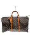 【中古】LOUIS VUITTON◆キーポル・バンドリエール50_モノグラム・キャンバス_BRW/PVC/BRW【バッグ】