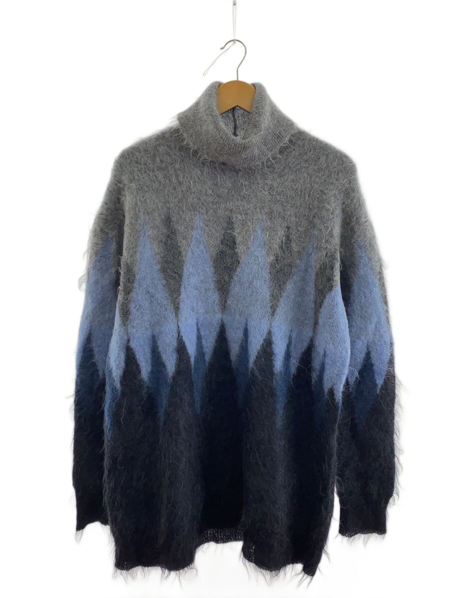 【中古】JUNYA WATANABE COMME des GARCONS◆ニット・セーター(厚手)/M/ウール/BLU/JB-N016/AD2018【メンズウェア】