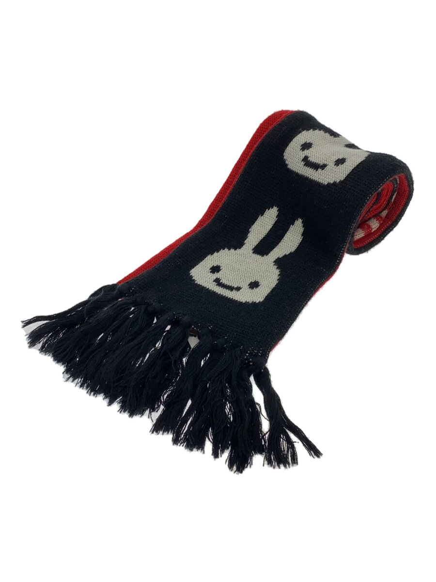 【中古】CUNE◆マフラー/--/RED/無地/メンズ【服飾雑貨他】