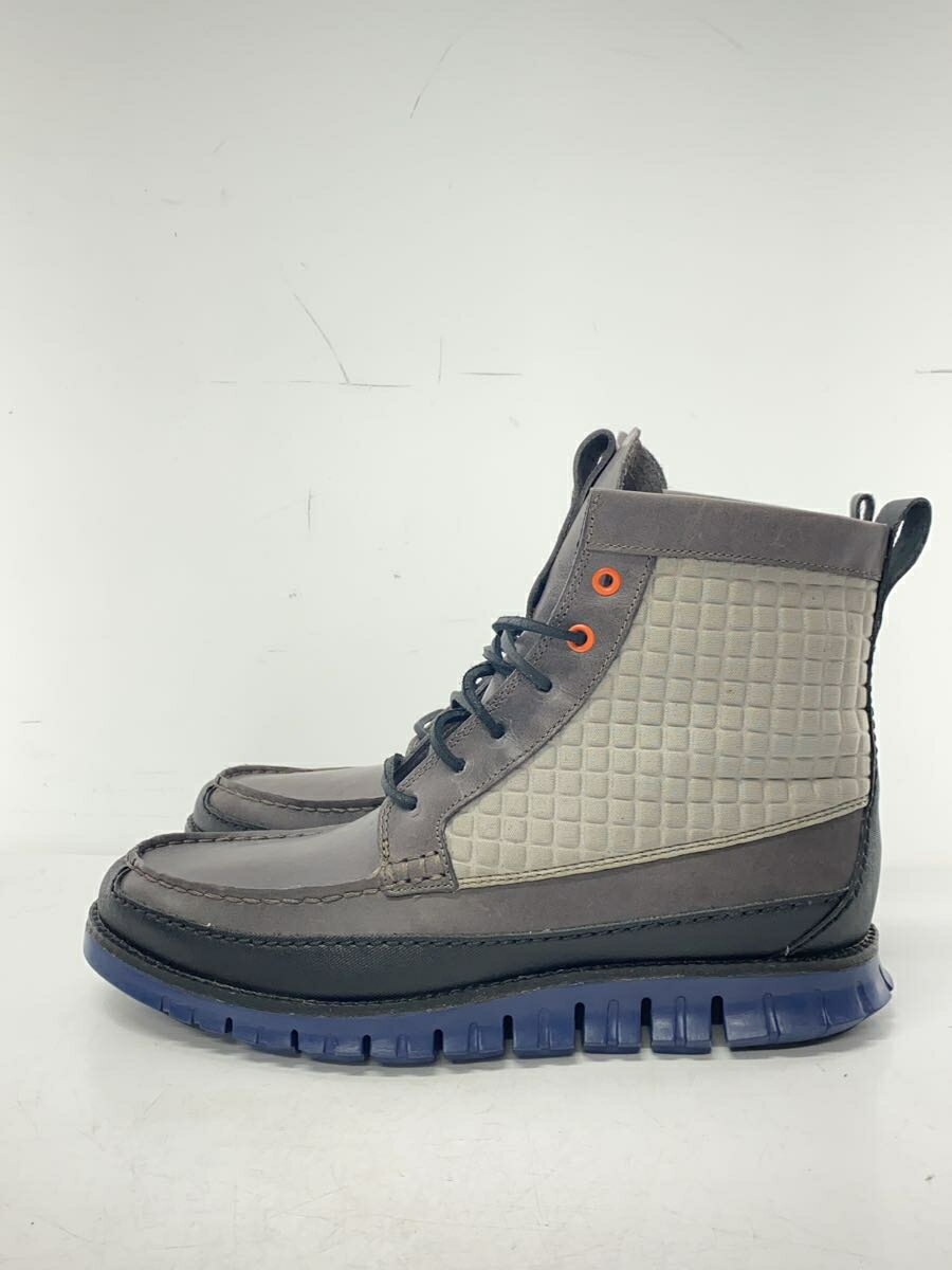 【中古】COLE HAAN◆ZEROGRAND TALL BOOT/UK7.5/GRY/C20042【シューズ】