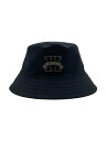 【中古】HERMES◆ハーパー・Hセリエ/バケットハット/60/コットン/BLK/メンズ【服飾雑貨他】