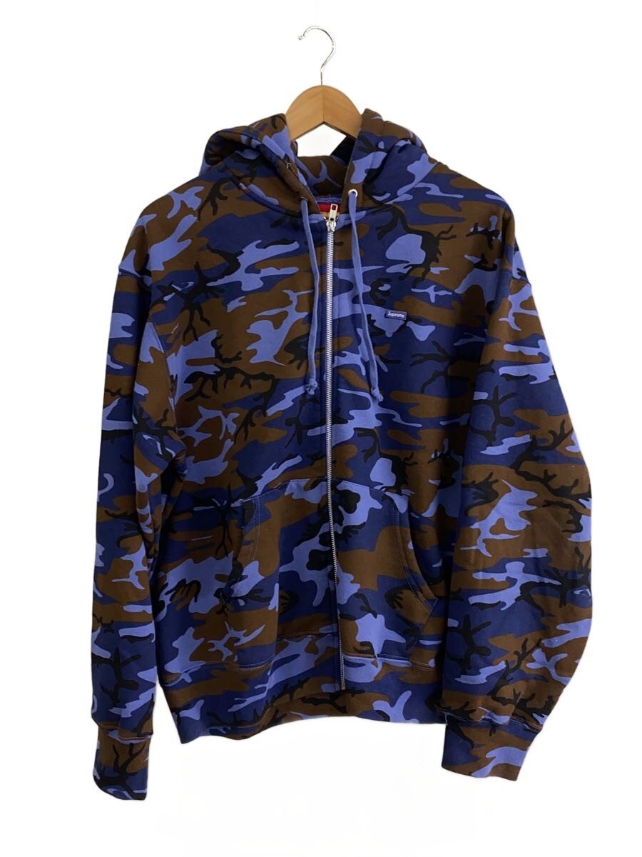 Supreme◆Small Box Zip Up Hooded Sweatshirt/ジップパーカー/M/BLU/カモフラ//