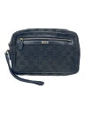 【中古】GUCCI◆セカンドバッグ_GGスプリーム/PVC/BLK【バッグ】