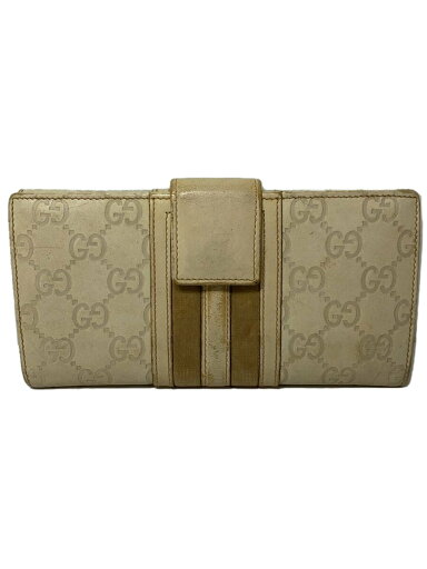 【中古】GUCCI◆長財布_グッチシマ/PVC/クリーム/総柄/レディース/状態考慮【服飾雑貨他】 【中古】GUCCI◆長財布_グッチシマ/PVC/クリーム/総柄/レディース/状態考慮【服飾雑貨他】