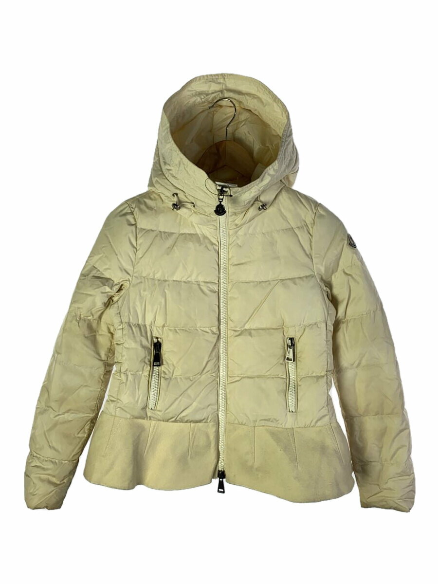 【中古】MONCLER◆ダウンジャケット/--/ナイロン/WHT/無地/B20934588085【レディースウェア】