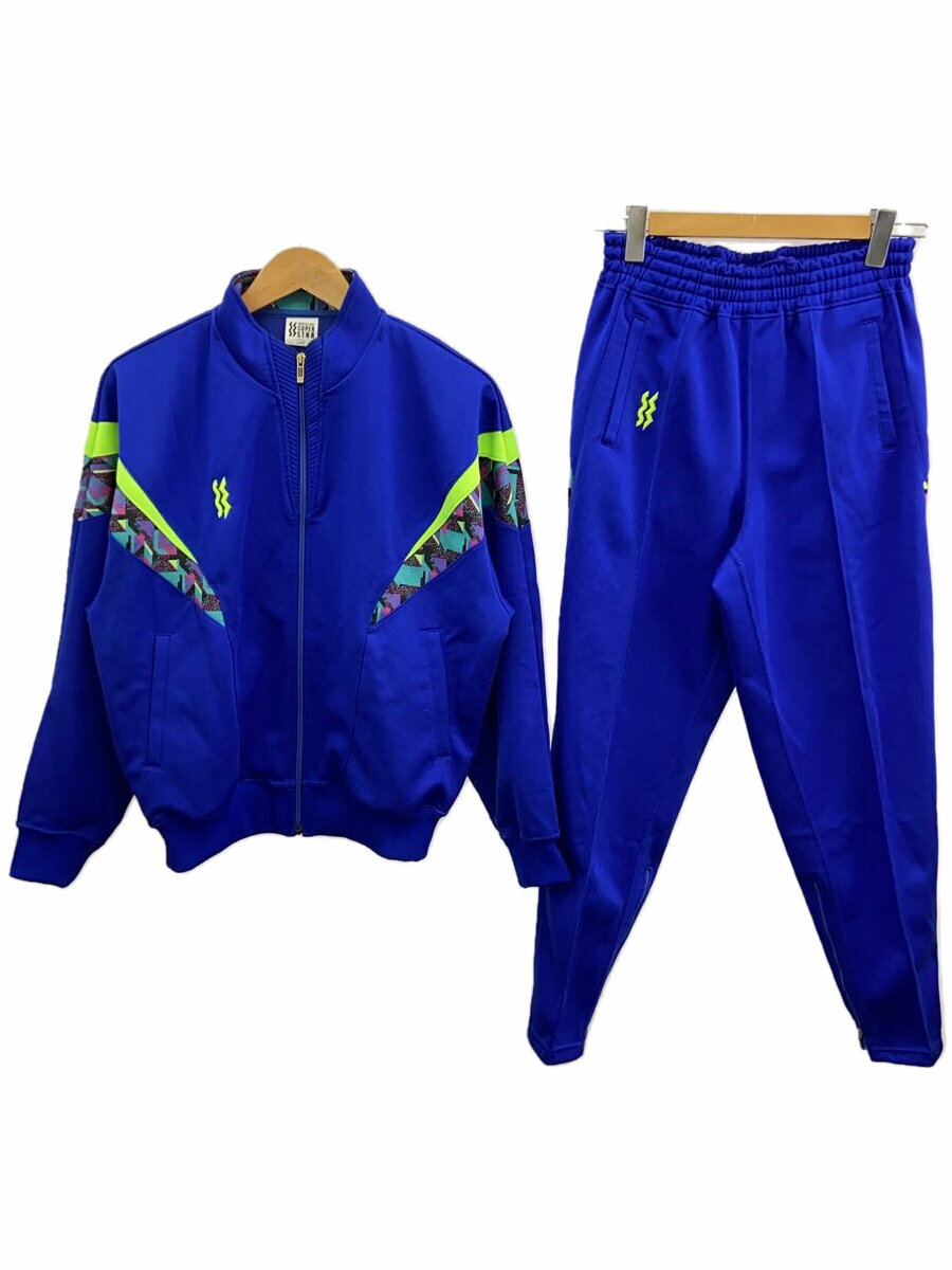 【中古】MIZUNO◆セットアップ/L/ポリエステル/BLU【メンズウェア】