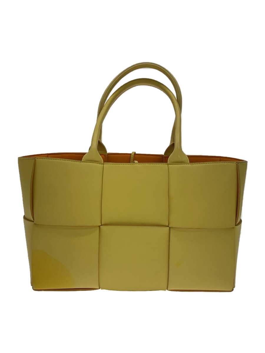 【中古】BOTTEGA VENETA◆アルコトートミディアム/トートバッグ/レザー/YLW//【バッグ】