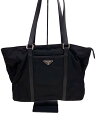【中古】PRADA◆トートバッグ/ナイロン/BLK/無地/BR2310【バッグ】
