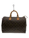 【中古】LOUIS VUITTON◆1)スピーディ35_モノグラム・キャンバス_BRW/PVC/BRW//【バッグ】