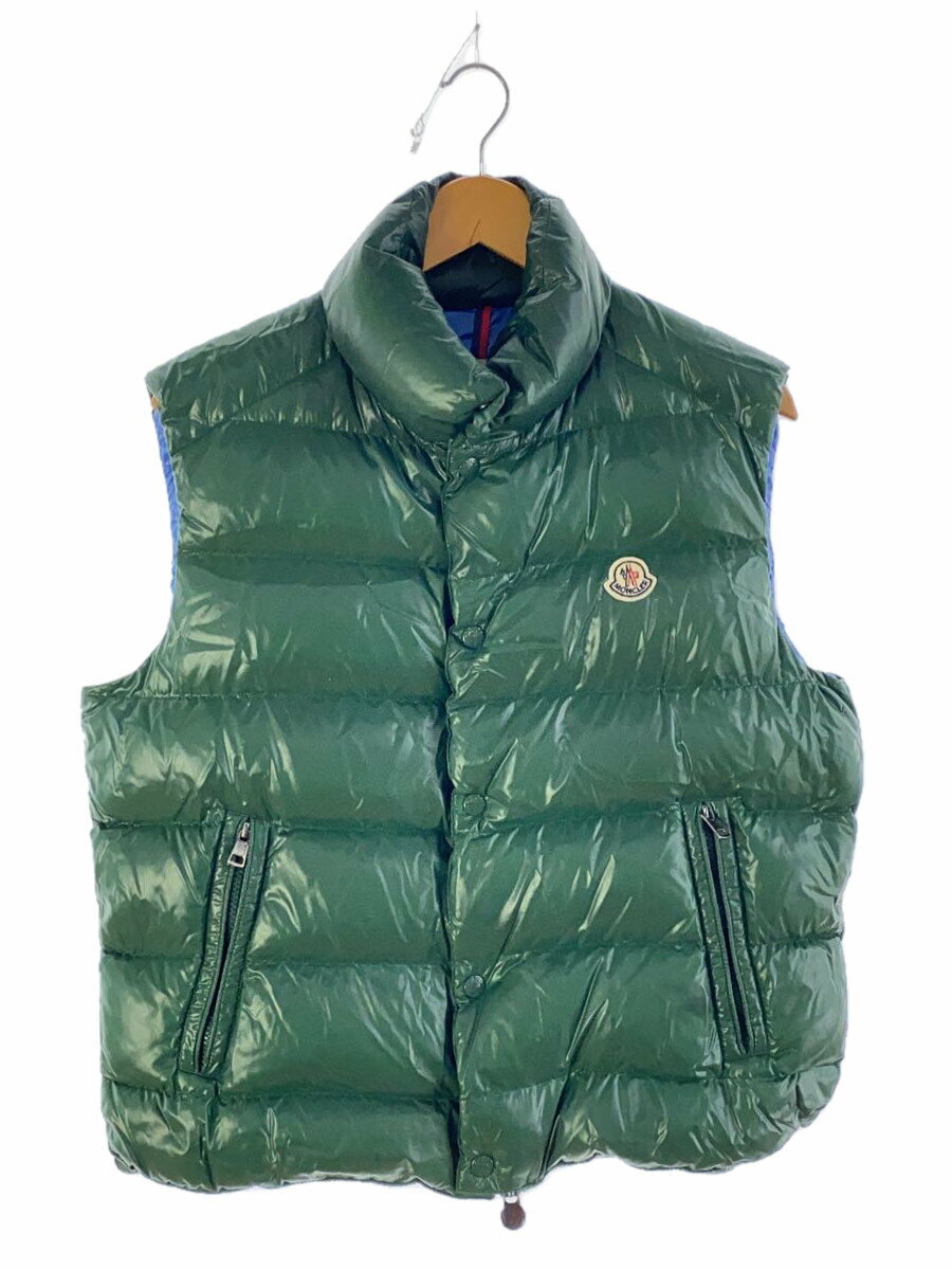 【中古】MONCLER◆ダウンベスト/3/ナイロン/GRN/無地/B20914335005【メンズウェア】