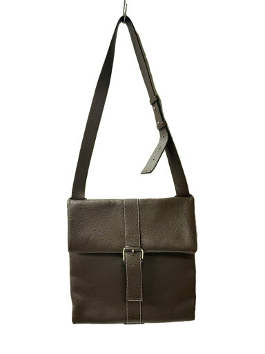 【中古】LOEWE◆Cross Body Bag/ショルダーバッグ/レザー/BRW【バッグ】 【中古】LOEWE◆Cross Body Bag/ショルダーバッグ/レザー/BRW【バッグ】