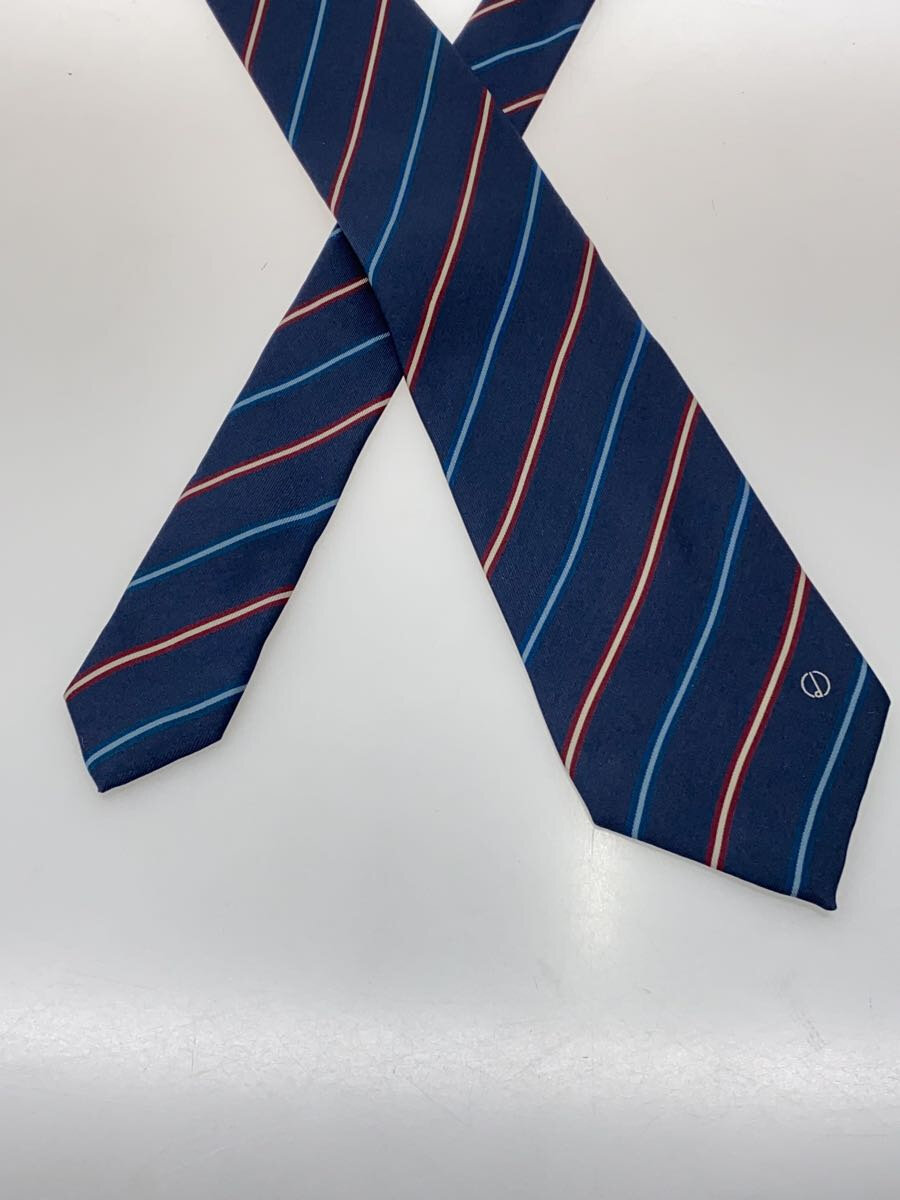 【中古】dunhill◆ネクタイ/シルク/NVY/ストライプ/メンズ【服飾雑貨他】
