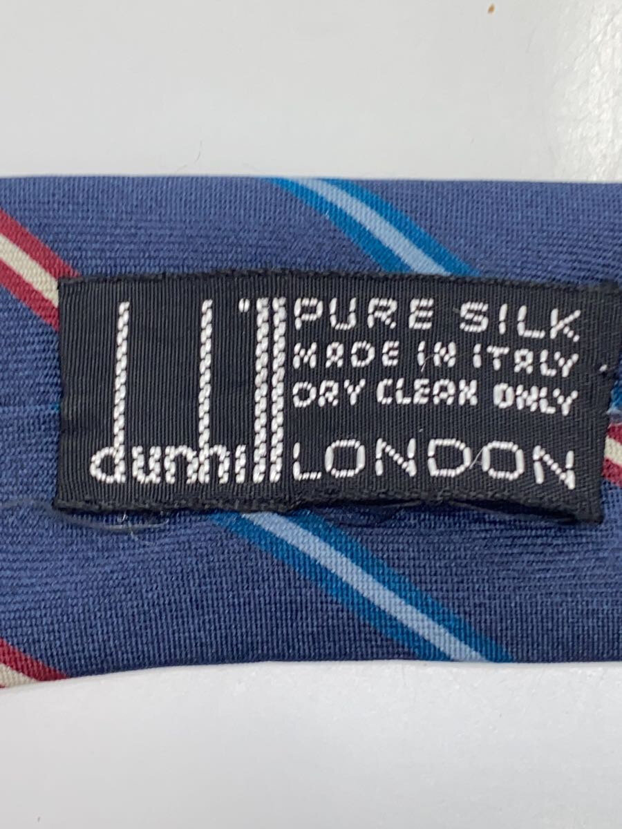 【中古】dunhill◆ネクタイ/シルク/NVY/ストライプ/メンズ【服飾雑貨他】