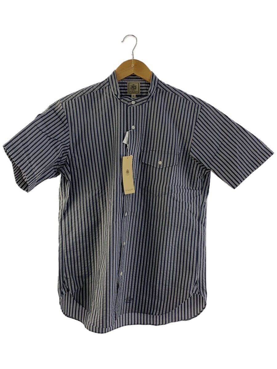 【中古】J.PRESS◆半袖シャツ/M/コットン/NVY/ストライプ/HHOVSM0415//【メンズウェア】