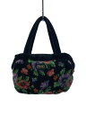 【中古】FEILER◆ハンドバッグ/--/BLK/花柄【バッグ】(4)