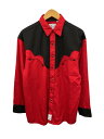 【中古】parkandle slim/長袖シャツ/M/ポリエステル/RED【メンズウェア】(4)