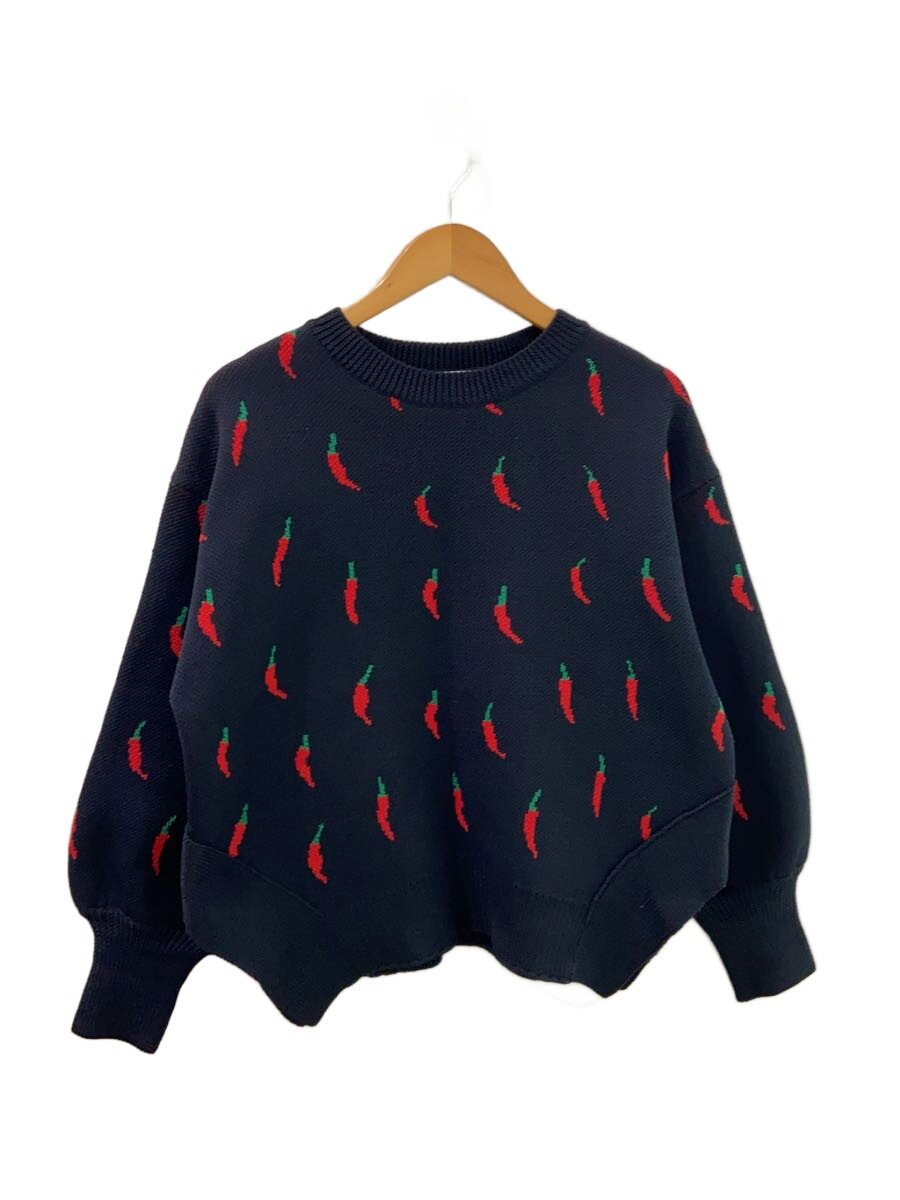 【中古】HERIN.CYE◆ニット・セーター(薄手)/FREE/ポリエステル/NVY//【レディースウェア】