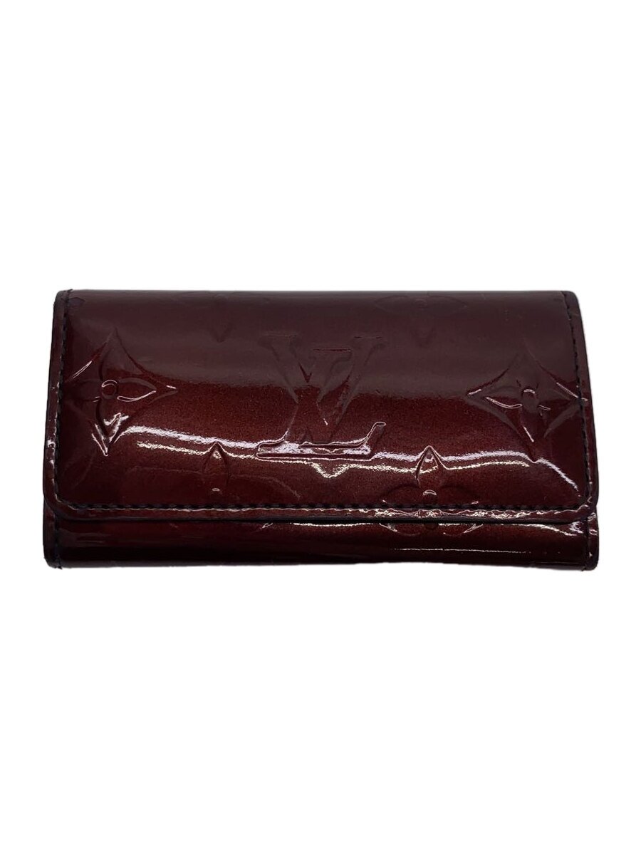 【中古】LOUIS VUITTON◆ミュルティクレ4_モノグラム・ヴェルニ_RED/エナメル/RED/レディース【服飾雑貨他】